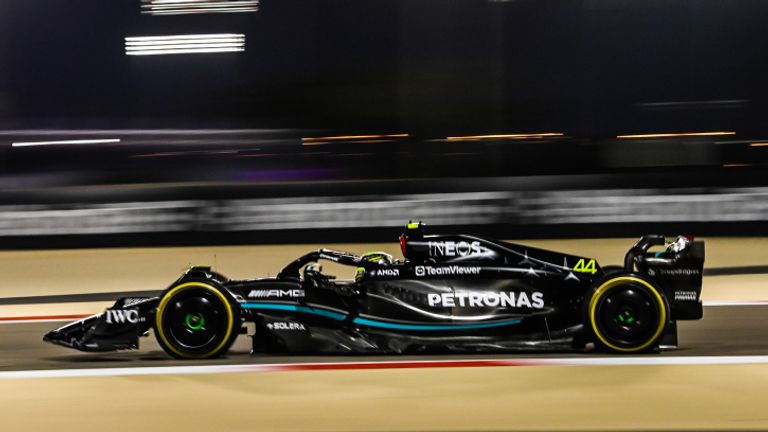Lewis Hamilton completed 83 laps of the Bahrain International Circuit