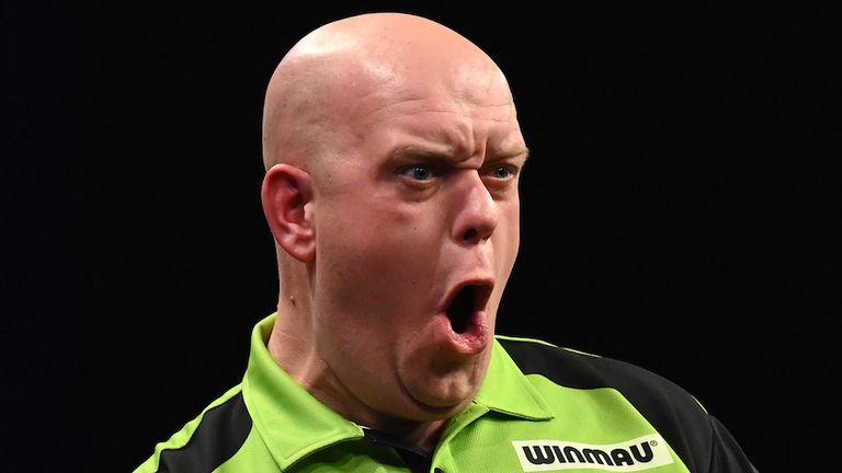 Michael van Gerwen moved top of the Premier League table after defeating Gerwyn Price in Cardiff