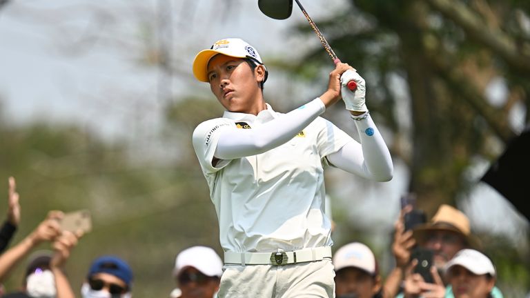 Natthakritta Vongtaveelap missed her chance to force a play-off on the final hole