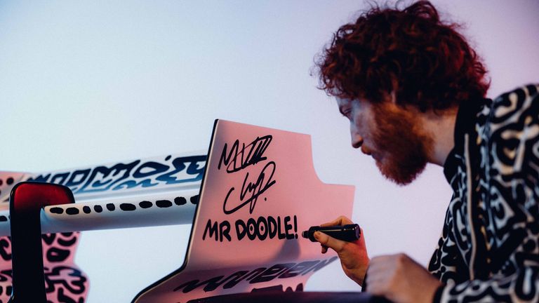 The Doodle Bull art car goes up for auction in support of Wings for Life
