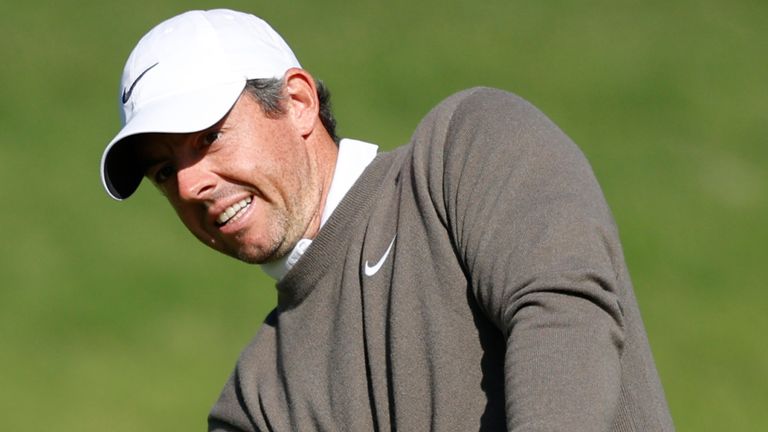 Rory McIlroy is nine strokes behind leader Jon Rahm after a disappointing first round twice 