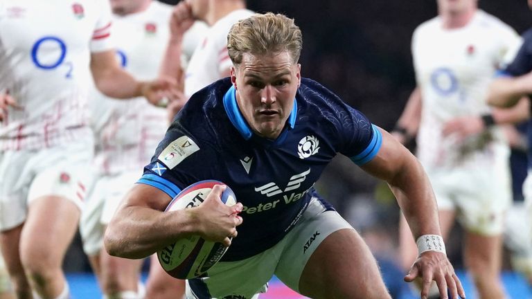 Duhan van der Merwe scored two tries for Scotland in the win over England