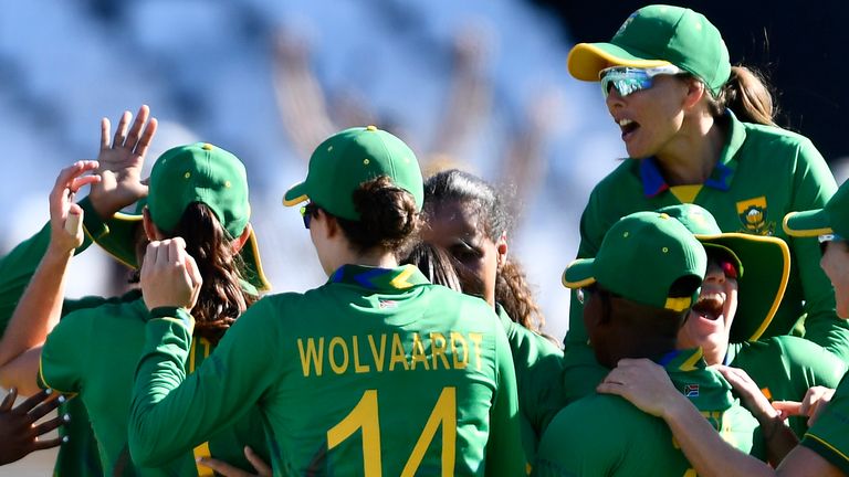 Highlights from the 2023 Women's T20 World Cup semi-final as South Africa edged England by six runs to make their first final