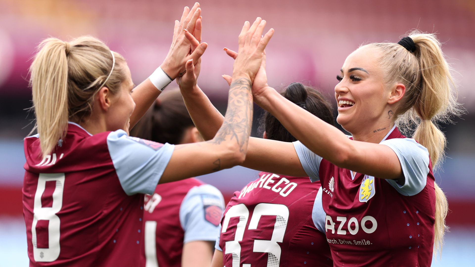 WSL: Villa hit five past strugglers Leicester, Brighton draw at Reading