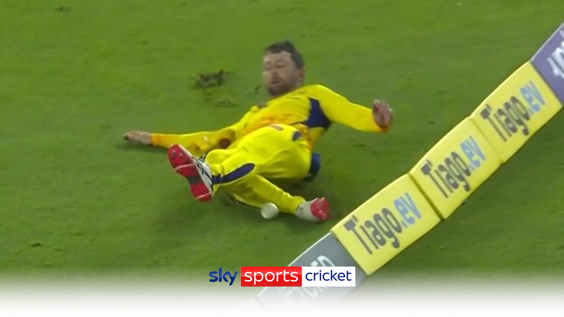 'Brilliant footwork!' - Conway's sliding tackle saves boundary!