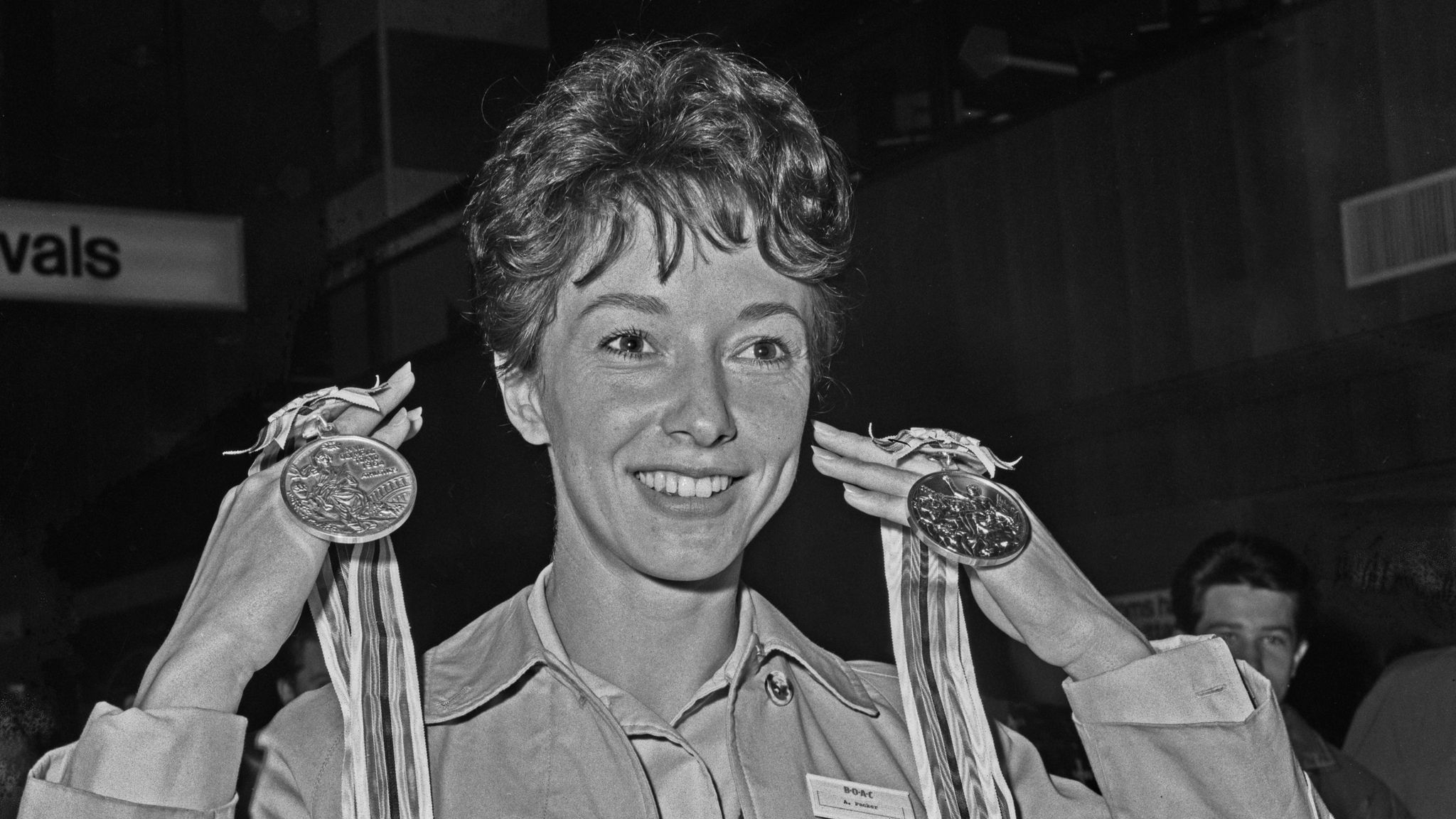 Sally Gunnell of Great Britain , gold medallist, and silver
