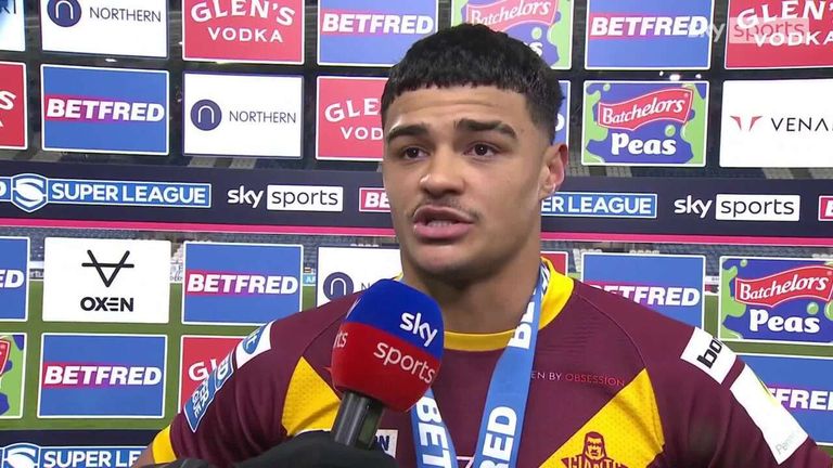 Will Pryce estaba emocionado después de ser nombrado jugador del partido en la amplia victoria de Huddersfield sobre Castleford.