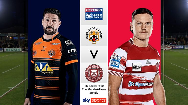 Highlights of the Betfred Super League Clash between Castleford and Wigan