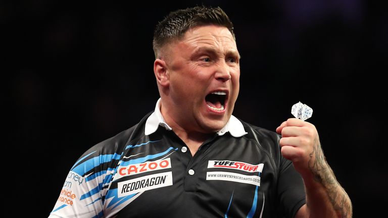 Gerwyn Price is chasing a third straight Premier League win 