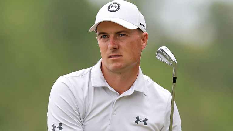 Jordan Spieth saw his challenge falter over the final three holes after a wayward drive on the 16th hole and several putting errors on the final two holes.