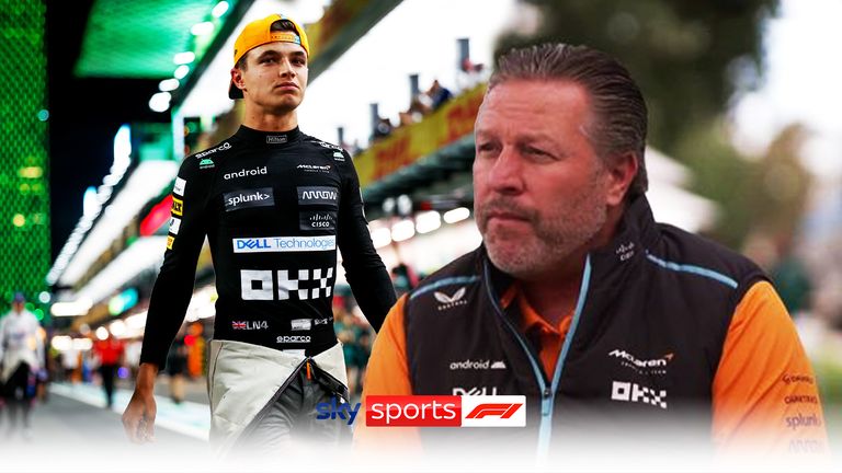 El director ejecutivo de McLaren, Zak Brown, insiste en que no hay una cláusula de salida en el contrato de Lando Norris y que no le preocupa la posibilidad de que abandone el equipo.