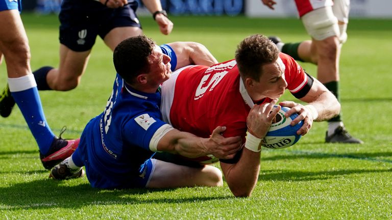 Liam Williams stepped through poor tackling to score Wales' second try