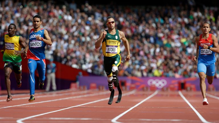 Pistorius' two legs were amputated below the knee before his first birthday