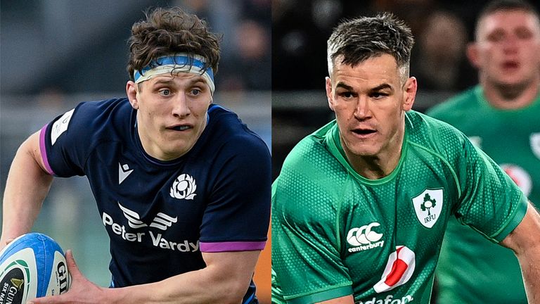 Rory Darge (L) is back in the Scotland squad, while Johnny Sexton is set to return for Ireland