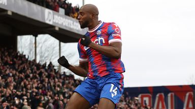 Jean-Philippe Mateta celebrates his late winner for Crystal Palace