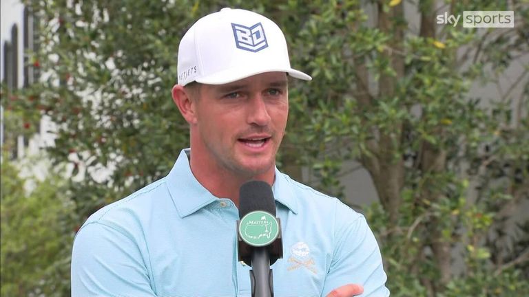 Bryson DeChambeau, who plays on the LIV Golf Tour, appreciates the reaction he's getting from fans at the Masters
