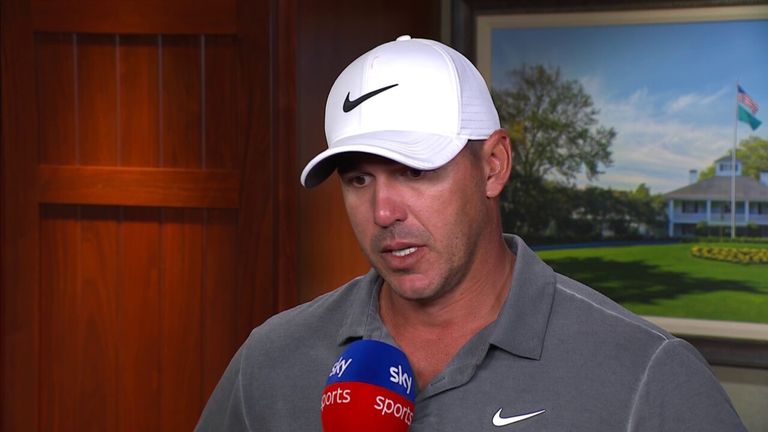 Brooks Koepka da su reacción a su ronda final 75 en The Masters cuando terminó segundo detrás de Jon Rahm en Augusta National.