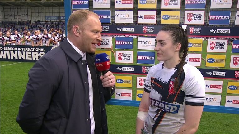 England's Leah Burke reflected on her four-try performance against France