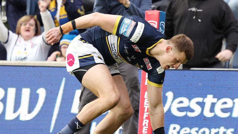 Ash Handley hit back for Leeds after a slow start in the first 40 minutes
