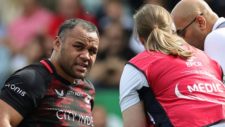 Billy Vunipola will miss the rest of the domestic season with Saracens after sustaining a knee injury