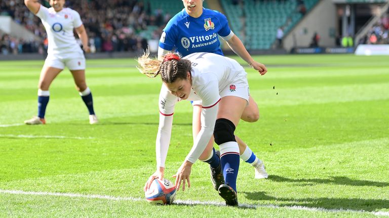 Jessica Breach got England up and running before going on to score a hat-trick