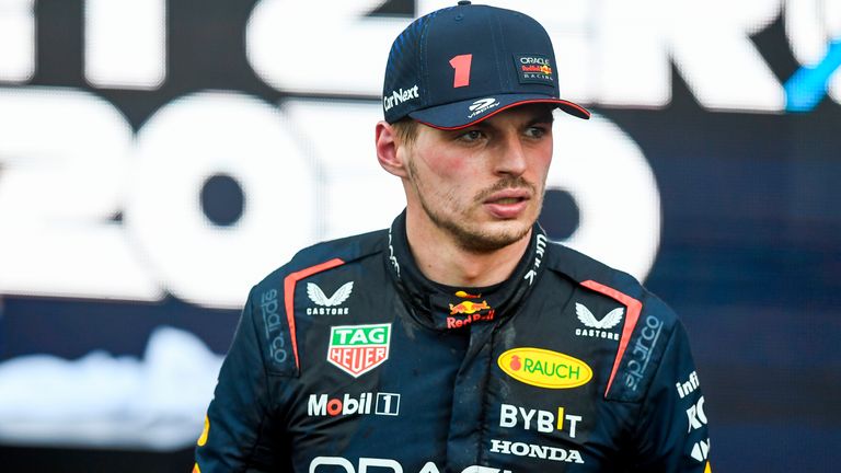 Max Verstappen had to settle for second place in Baku