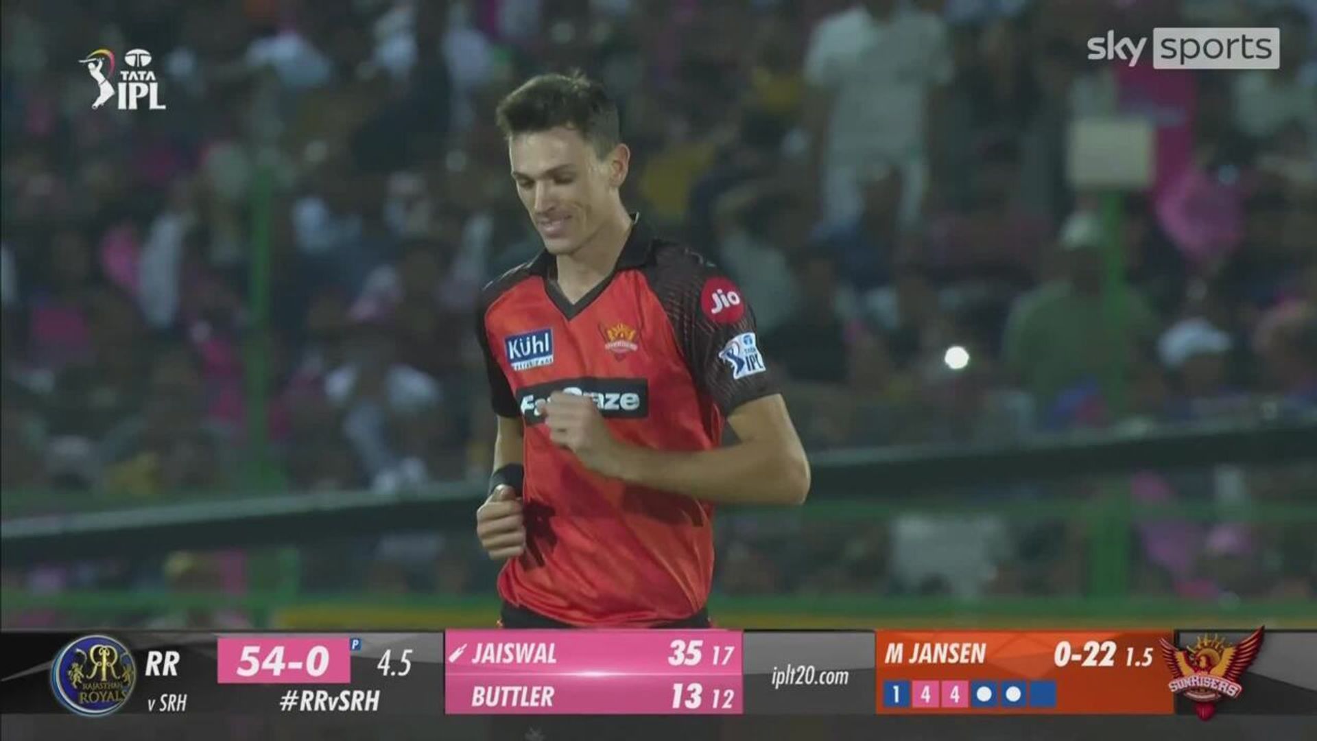Last-ball six after no-ball drama helps Sunrisers beat Royals