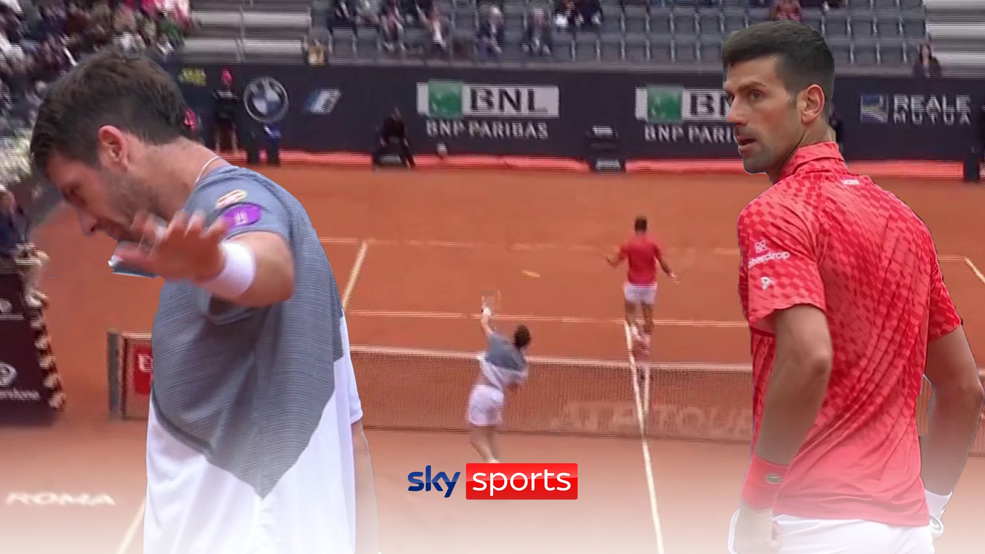Ouch! Djokovic NOT happy after Norrie hits him with volley