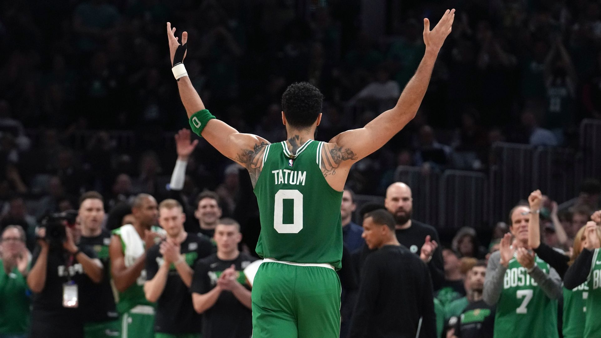 Tatum sets record as Celtics advance past 76ers