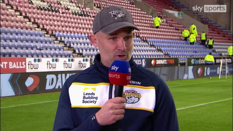 Leeds Rhinos head coach Rohan Smith hailed a 'big performance' as the 12-player visitors dominated the second half to thrash Wigan Warriors 40-18