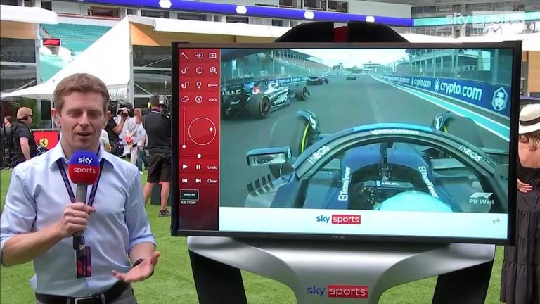 Anthony Davidson was at the SkyPad to look at how George Russell managed to finish fourth in Miami after starting the race in sixth.