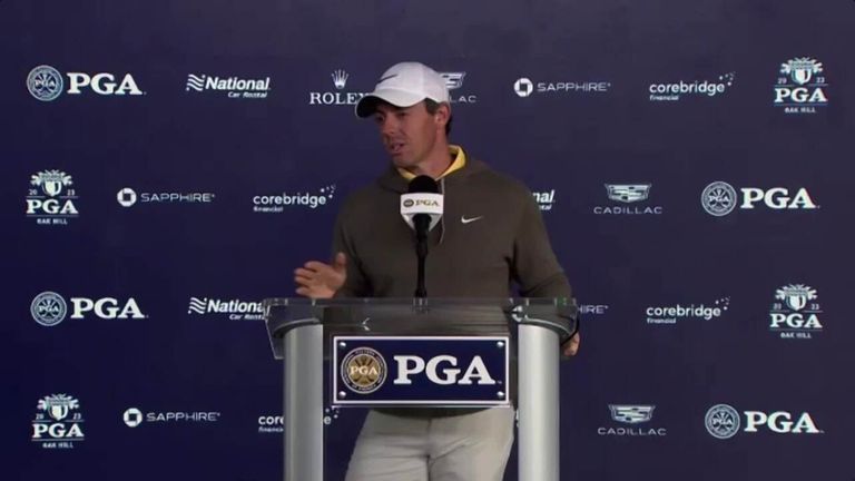 Rory McIlroy says winning the PGA Championship takes discipline at Oak Hill Country Club in Rochester