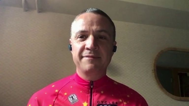 On Sunday morning Sam Hall, formerly of Sky Sports, will begin an epic bike ride to raise money for charity in memory of his son Sepp, who died last year from a rare form of cancer.