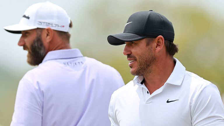Koepka (right) and Dustin Johnson (left) hope to feature for Team USA in the Ryder Cup, despite their move to LIV