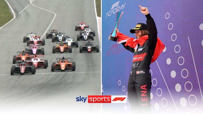 Highlights from the third race of the first round of the F1 Academy series in Barcelona