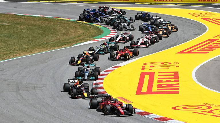 Charles Leclerc leads the field at the 2022 Spanish GP - will this year's race see a change to this season's pecking order?