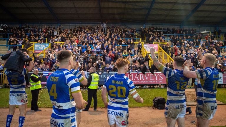 Halifax will aim to give their fans plenty more to cheer about when they face reigning Super League kings St Helens