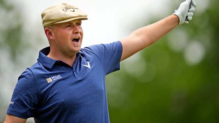 Harry Hall took three shots in the middle of the Charles Schwab Challenge