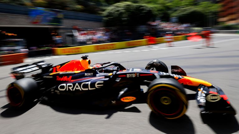 Verstappen topped the second practice session at the Monaco GP