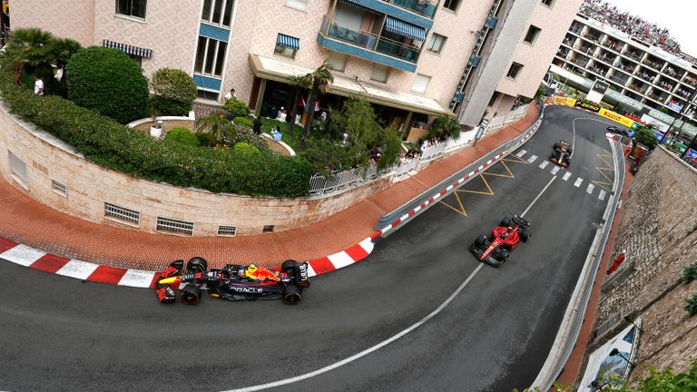 Sergio Perez beat Carlos Sainz to victory at last year's Monaco GP