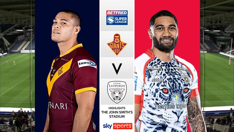 Highlights of the Super League clash between Huddersfield Giants and Leigh Leopards