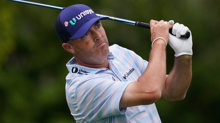 Ryan Palmer (pictured) and Mackenzie Hughes are one stroke adrift of Scheffler in Texas