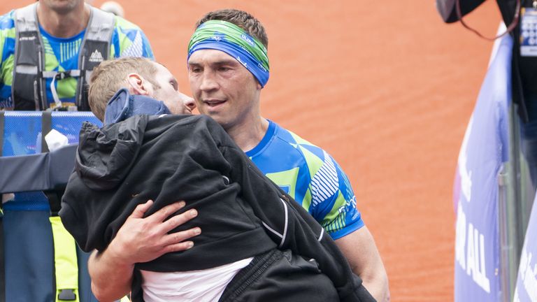 Kevin Sinfield described the moment of crossing The Rob Burrow Leeds Marathon finish line with the former professional rugby league player who was diagnosed with Motor neurone disease in 2019 as 'really, really special'