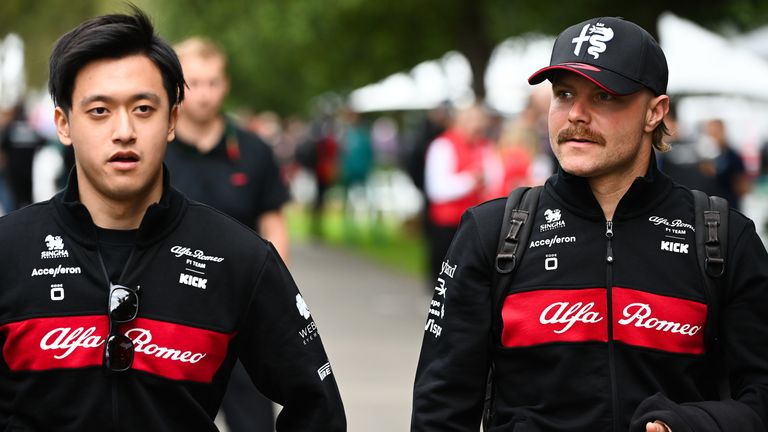 There is little to split Zhou Guanyu and Valtteri Bottas at Alfa Romeo