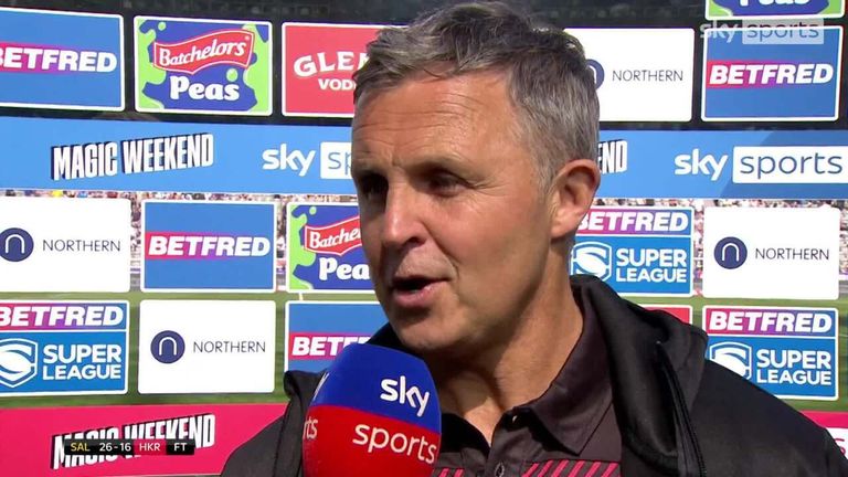 Salford Red Devils head coach Paul Rowley reflects on his side's 26-16 victory against Hull KR in the opening match of Super League's Magic Weekend