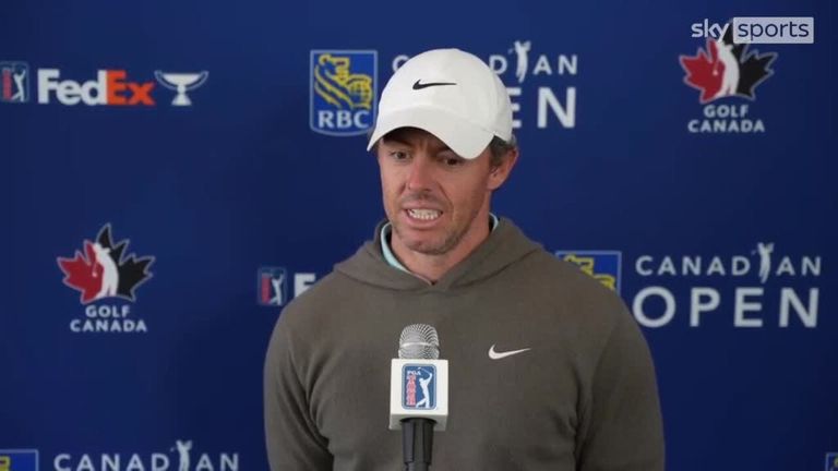 After his opening round at the Canadian Open, Rory McIlroy admits his press conference to address the PGA-LIV merger was the most uncomfortable he's felt in the past year