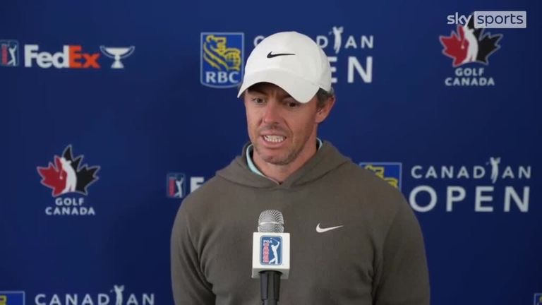 Después de su primera ronda en el Abierto de Canadá, Rory McIlroy admite que su conferencia de prensa para abordar la fusión PGA-LIV fue la más incómoda que sintió en el último año.