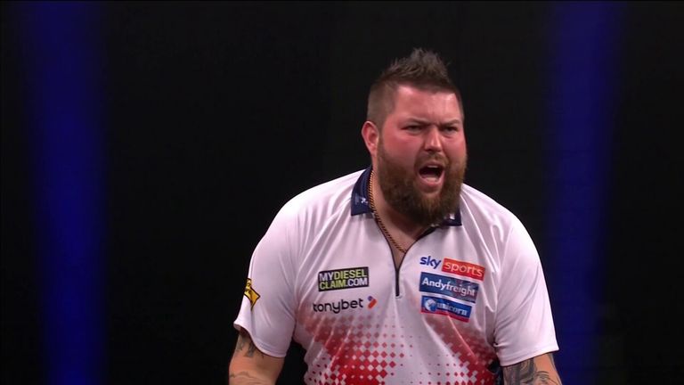 Smith helped England progress with this 111 checkout against Latvia