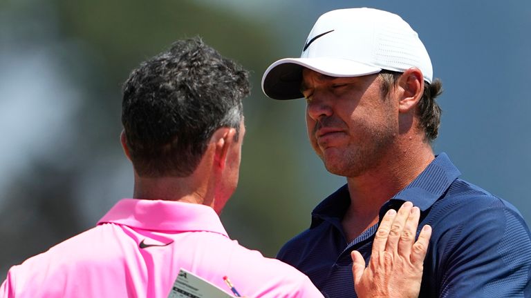 McIlroy was playing alongside five-time major champion Brooks Koepka, who heads into the weekend on level par 