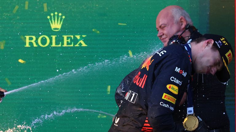 Marshall naik podium di Grand Prix Australia tahun ini saat Max Verstappen meraih kemenangan